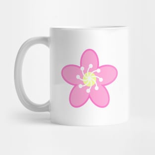 Pink Cherry Blossom Sakura Flower in White Mug